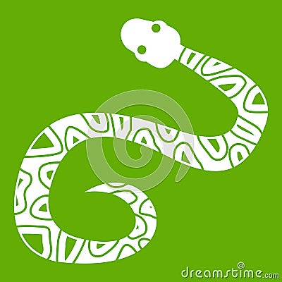 Snake icon green Vector Illustration
