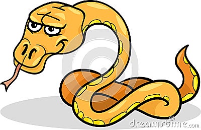 Snake reptile cartoon illustration Vector Illustration