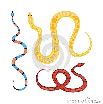 Snake reptile cartoon vector Vector Illustration
