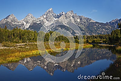 Snake River, Schwabacher Landing, Grand Tetons National Park Stock Photo