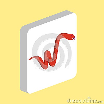 Snake Simple vector icon. Illustration symbol design template for web mobile UI element. Perfect color isometric pictogram on 3d Stock Photo