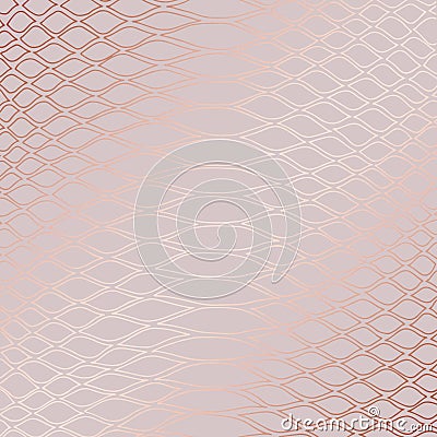 Snake skin. Rose gold. Elegant texture Vector Illustration