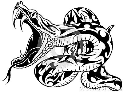 Snake Tattoo Vector Illustration
