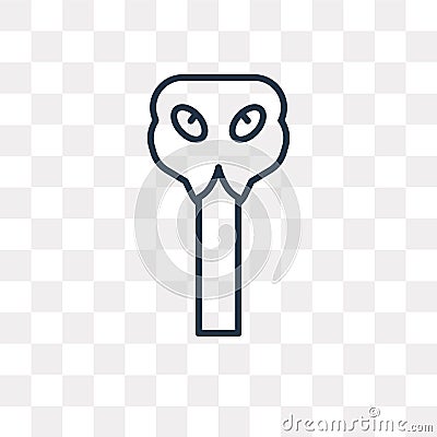 Snake vector icon isolated on transparent background, linear Snake transparency concept can be used web and mobile Vector Illustration