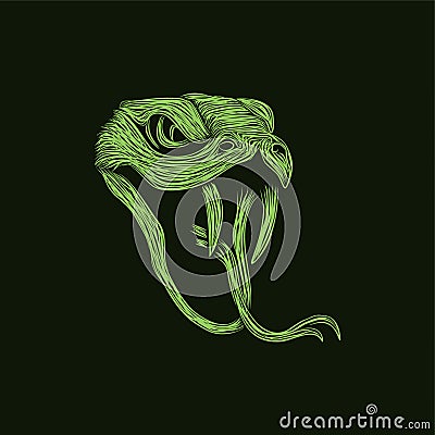 Snake Venom artwork style design, Logo Vector Design. Abstract, designs concept, logo, logotype element for template Vector Illustration