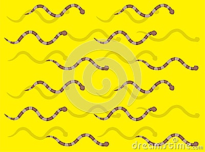 Snake Move Copperhead Seamless Wallpaper Background Vector Illustration