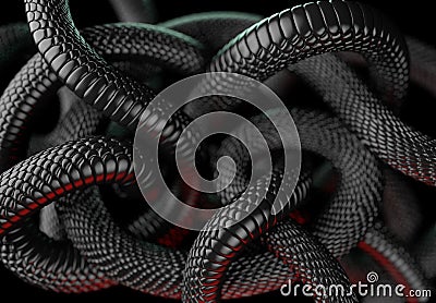 Snakes Abstract Background Cartoon Illustration