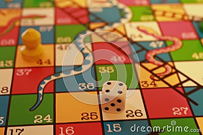 Snakes and Ladders board game Editorial Stock Photo