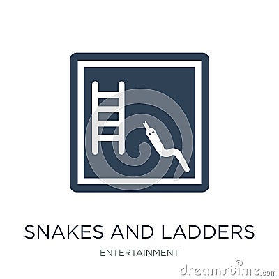 snakes and ladders icon in trendy design style. snakes and ladders icon isolated on white background. snakes and ladders vector Vector Illustration