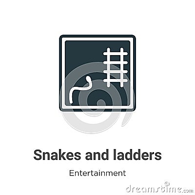 Snakes and ladders vector icon on white background. Flat vector snakes and ladders icon symbol sign from modern entertainment Vector Illustration