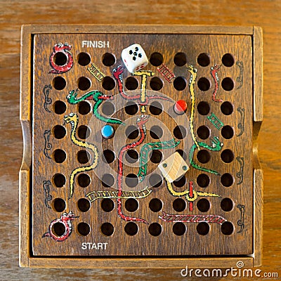 Snakes and Ladders Stock Photo