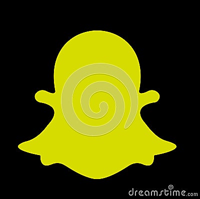 Snapchat social media icon Editorial Stock Photo