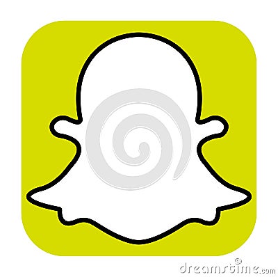 Snapchat social media icon Editorial Stock Photo