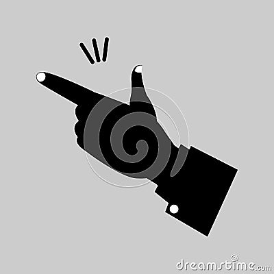 Snap of the fingers Vector Illustration