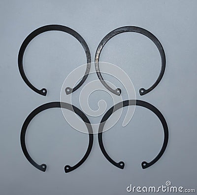 Snap ring inner DIN 472,close up Stock Photo