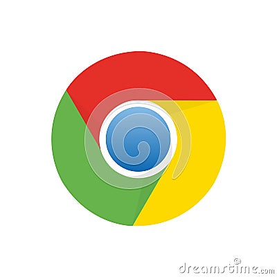 Google chrome vector logo Vector Illustration