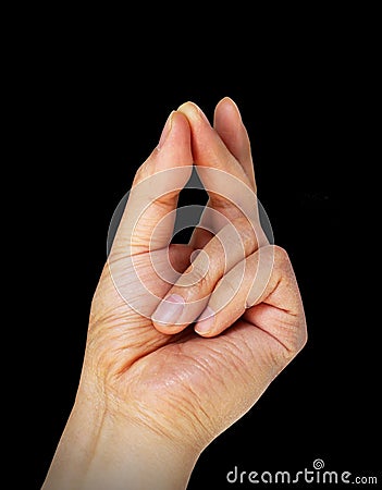 Snapping finger, Pre-snap Stock Photo