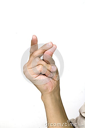 Snapping fingers Stock Photo