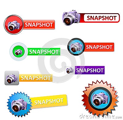 Snapshot set Cartoon Illustration