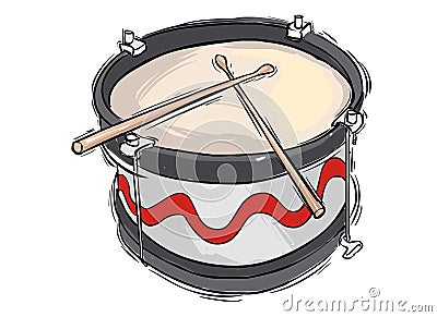 Snare drum Vector Illustration