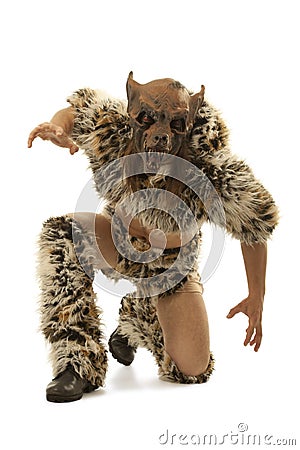 Snarling scary werewolf Stock Photo