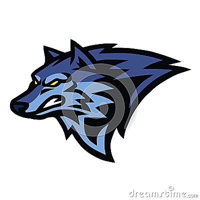 Snarling Wolf Beast Logo of Sports Mascot Design Vector Illustration Vector Illustration