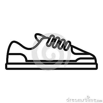 Sneaker footwear icon outline vector. Run design Vector Illustration