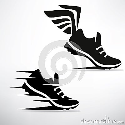 Sneaker stylized symbol set Vector Illustration