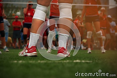 Sneakers, grass, game, stamp, commodity Stock Photo