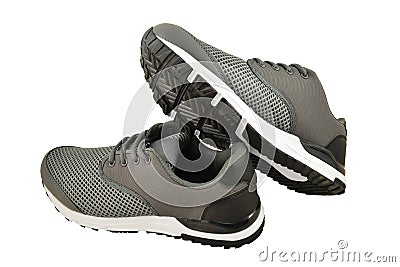 Sneakers in gray Stock Photo