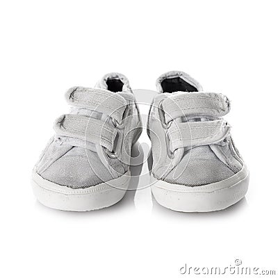 Sneakers shoes for kids isolated on white background Stock Photo