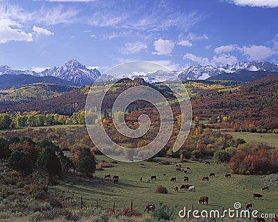 Sneffels Mountain Range, CO Stock Photo