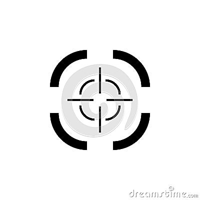 Sniper crosshairs bold icon. Vector Illustration