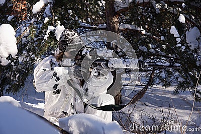 Sniper girl Stock Photo