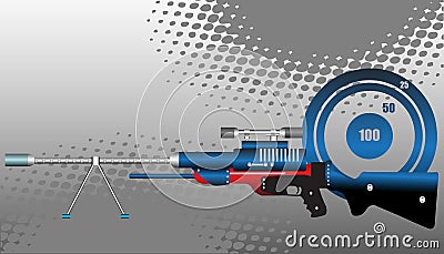 Sniper rifle Vector Illustration