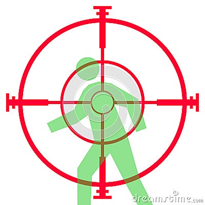 Sniper rifle sight or scope Stock Photo