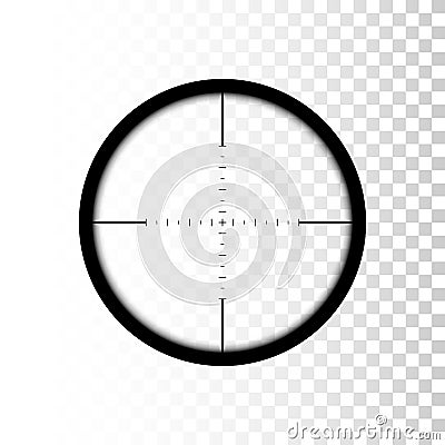 Sniper scope. focus on target through sniper scope. Vector Vector Illustration
