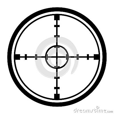 Sniper target Hand drawn, Vector, Eps, Logo, Icon, silhouette Illustration by crafteroks for different uses. Visit my website at h Vector Illustration