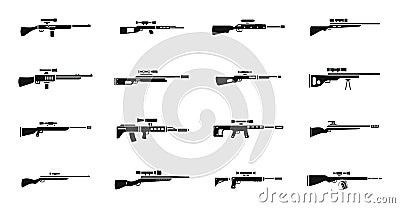 Sniper weapon icon simple vector. Army gun Vector Illustration