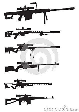 Sniper weapon Vector Illustration