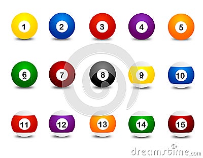 Snooker balls Stock Photo