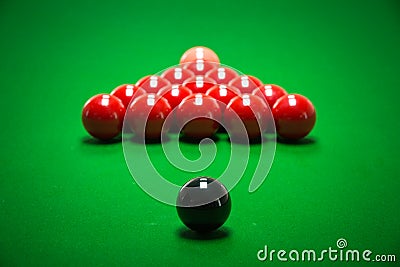 Snooker balls set Stock Photo