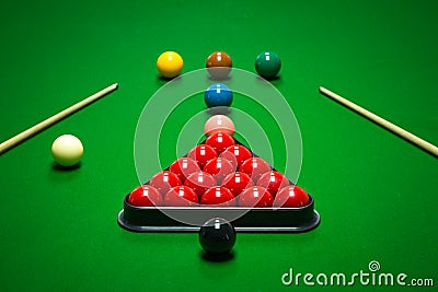 Snooker balls set Stock Photo