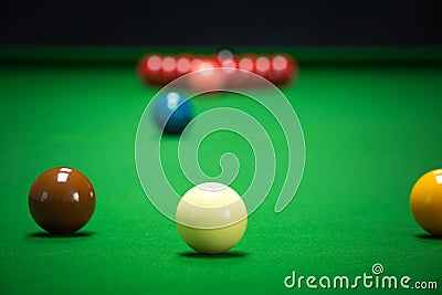 Snooker balls set Stock Photo