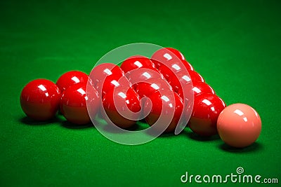 Snooker balls set Stock Photo