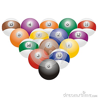 Snooker or billiard balls Vector Illustration