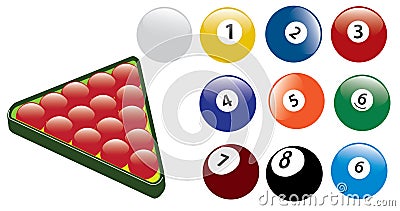 Snooker and pool ball Stock Photo