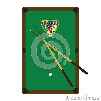 Snooker (pool) table Vector Illustration