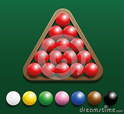 Snooker Set Rack Vector Illustration