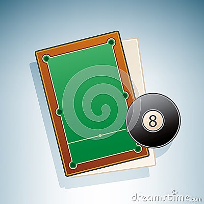 Snooker Table Vector Illustration